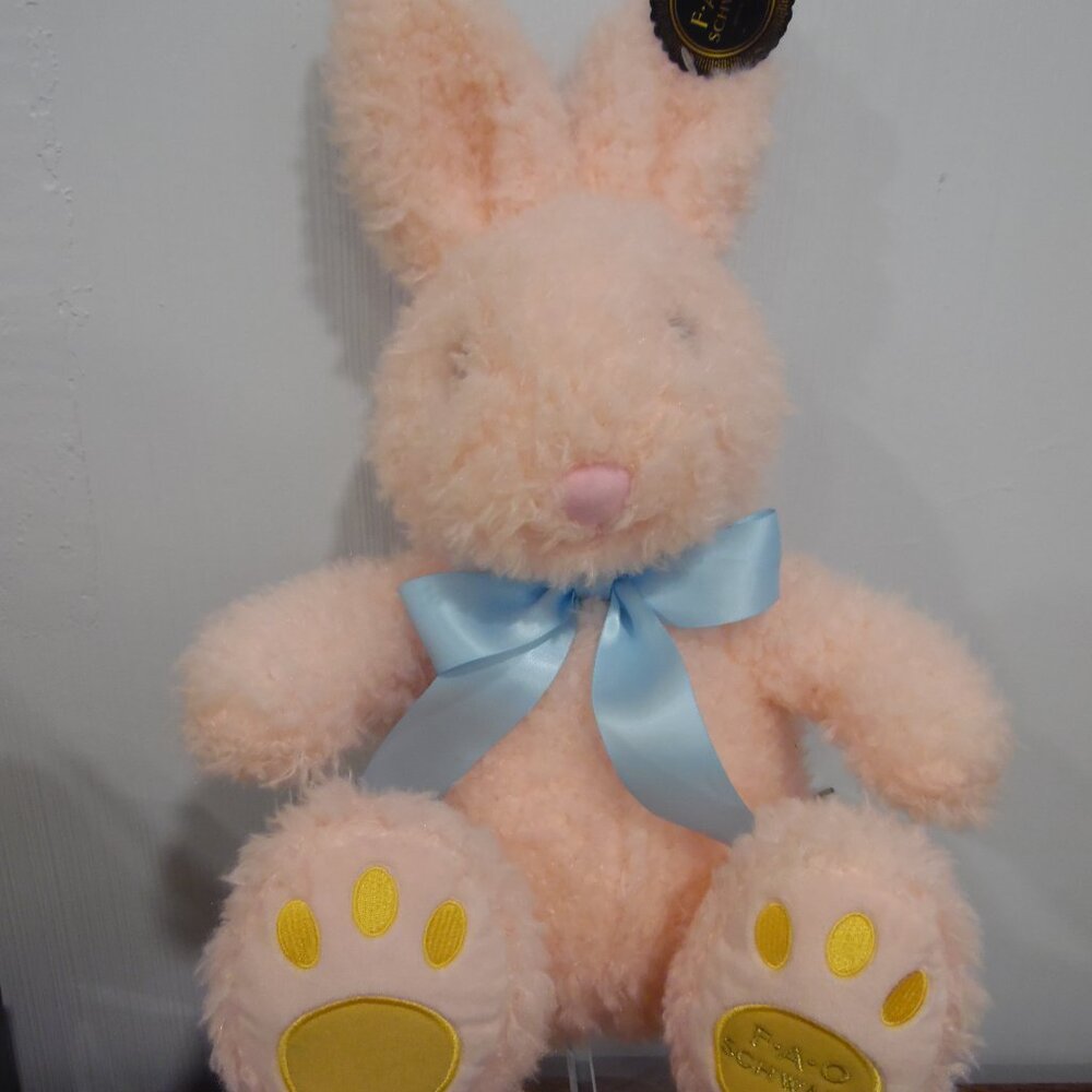 FAO Schwarz 16inch tall Pink Plush Bunny Rabbit New!